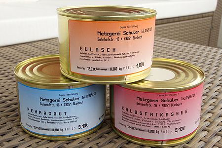 Dosen Metzgerei Schuler Bleibach